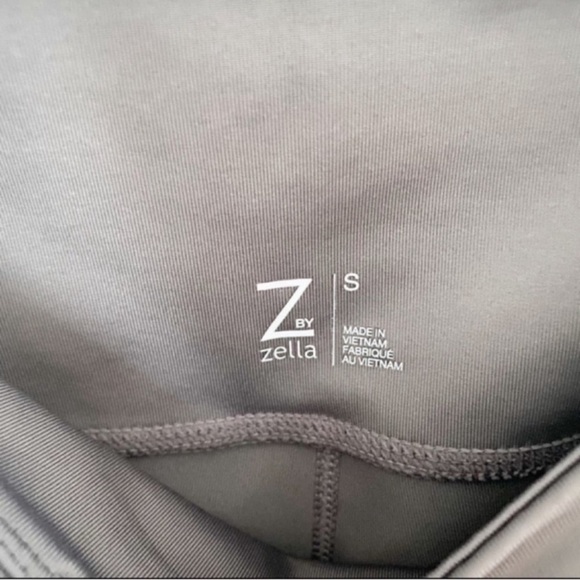 Z by Zella Mesh Calf 7/8 Leggings Athletic Yoga Workout Size Small Gray/ pink - Picture 8 of 9